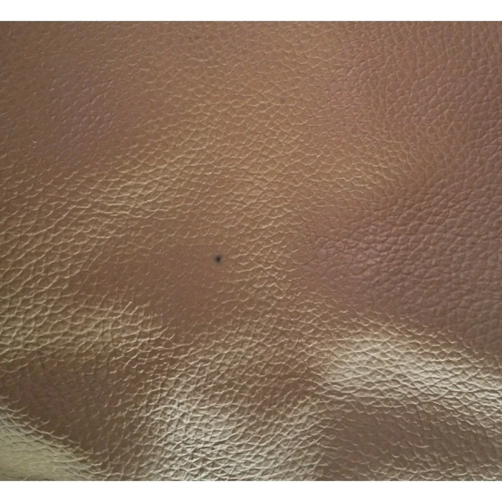 Joy Mangano Cognac Brown Leather Tote Bag Zippered Shoulder‎ Bag Large Carryall